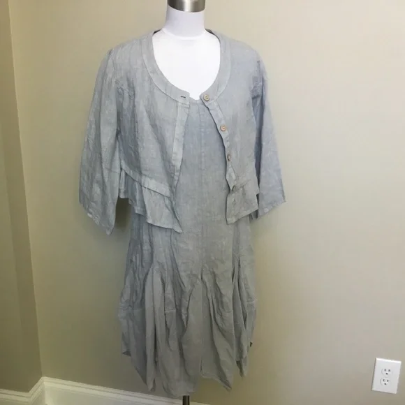 knee length dresses for ladies LONG WHITE LINEN DRESS